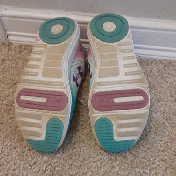 Under Armour Women's Bluish Green and Purple Running Shoes - Picture 4 of 6